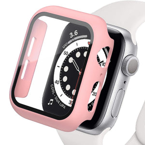 Glass+Cover For Apple Watch case iWatch 8 3 6 SE Screen Protector Apple watch series 7 Accessories