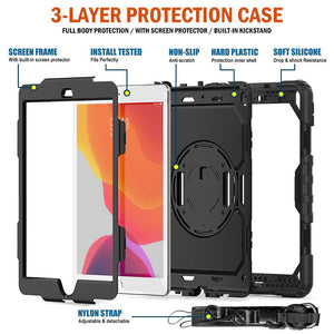 Heavy Duty for iPad Case 10.2 9th Generation Cover For 2022 iPad 9.7 Air 5 2 3 4 10.9 10.5 2021 Pro 11 12.9 Mini 6 5 Smart Cover