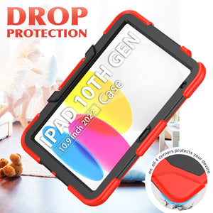 Kickstand Case for iPad 10th 2022 10.2inch  iPad 8th 7th Gen 2020 Mini 46 Shock Dirt Proof Silicone Rugged Stand Cover Hard Case