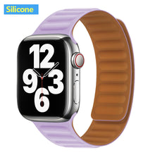 Load image into Gallery viewer, Leather Link For Apple Watch Band Original Magnetic Loop Bracelet iWatch Series 8 Ultra 3 SE 6 7 Strap