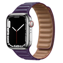 Load image into Gallery viewer, Leather Link For Apple Watch Band Original Magnetic Loop Bracelet iWatch Series 8 Ultra 3 SE 6 7 Strap