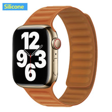 Load image into Gallery viewer, Leather Link For Apple Watch Band Original Magnetic Loop Bracelet iWatch Series 8 Ultra 3 SE 6 7 Strap