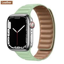 Load image into Gallery viewer, Leather Link For Apple Watch Band Original Magnetic Loop Bracelet iWatch Series 8 Ultra 3 SE 6 7 Strap