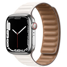 Load image into Gallery viewer, Leather Link For Apple Watch Band Original Magnetic Loop Bracelet iWatch Series 8 Ultra 3 SE 6 7 Strap