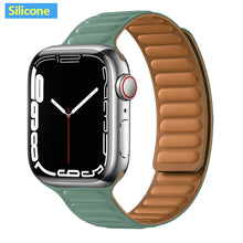 Load image into Gallery viewer, Leather Link For Apple Watch Band Original Magnetic Loop Bracelet iWatch Series 8 Ultra 3 SE 6 7 Strap