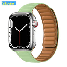 Load image into Gallery viewer, Leather Link For Apple Watch Band Original Magnetic Loop Bracelet iWatch Series 8 Ultra 3 SE 6 7 Strap