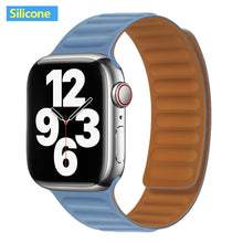 Load image into Gallery viewer, Leather Link For Apple Watch Band Original Magnetic Loop Bracelet iWatch Series 8 Ultra 3 SE 6 7 Strap