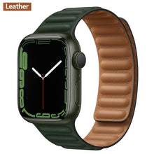 Load image into Gallery viewer, Leather Link For Apple Watch Band Original Magnetic Loop Bracelet iWatch Series 8 Ultra 3 SE 6 7 Strap
