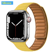 Load image into Gallery viewer, Leather Link For Apple Watch Band Original Magnetic Loop Bracelet iWatch Series 8 Ultra 3 SE 6 7 Strap