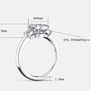 Luxury 925 Sterling Silver Cut Created Moissanite Jewelry Engagement RingsDiamond Wedding Ring  for Women Men Jewelry Wholesale