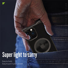 Load image into Gallery viewer, Mag for Safe for iPhone 13 12 11 Pro Max Mini Case Carbon Fiber Lens Protection Phone Case Ultra Thin Metal Bumpers Cover