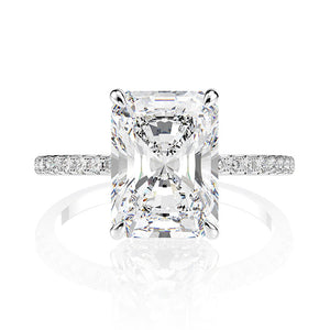 New Design Rectangular D Color Created Moissanite Luxury Wedding 925 Sterling Silver Jewelry Wholesale