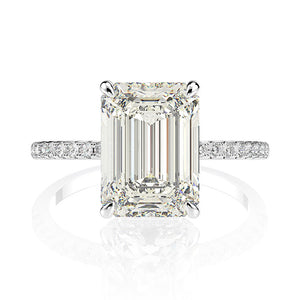 New Design Rectangular D Color Created Moissanite Luxury Wedding 925 Sterling Silver Jewelry Wholesale