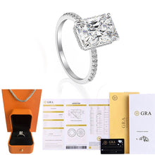 Load image into Gallery viewer, New Design Rectangular D Color Created Moissanite Luxury Wedding 925 Sterling Silver Jewelry Wholesale
