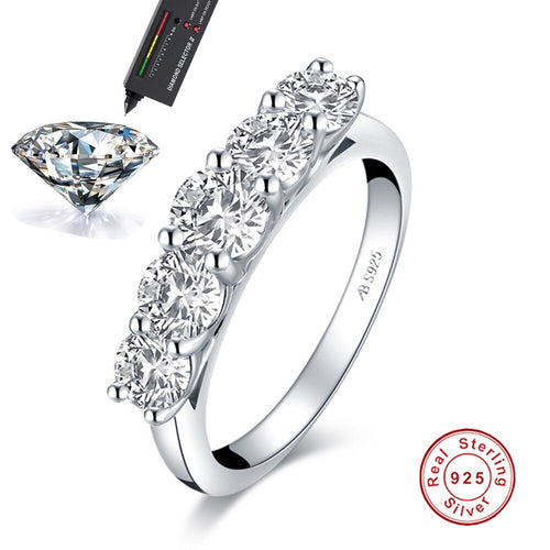New Design Round D Color Pass Test Really Moissanite Luxury Wedding 925 Sterling Silver Jewelry Wholesale