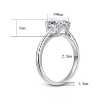 Load image into Gallery viewer, New S925 Sterling Silver Ring Oval 2ct Moissanite Wedding Rings for Women Engagement Diamond Ring Simple Fine Jewelry
