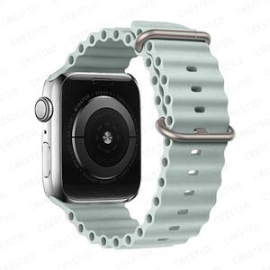 Ocean Strap for Apple Watch Ultra Band Silicone Bracelet iWatch Series 7 6 3 Se 8