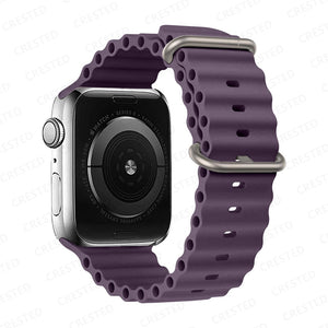 Ocean Strap for Apple Watch Ultra Band Silicone Bracelet iWatch Series 7 6 3 Se 8