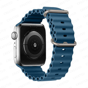 Ocean Strap for Apple Watch Ultra Band Silicone Bracelet iWatch Series 7 6 3 Se 8