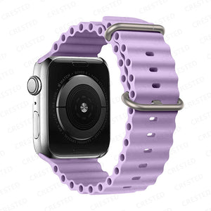 Ocean Strap for Apple Watch Ultra Band Silicone Bracelet iWatch Series 7 6 3 Se 8