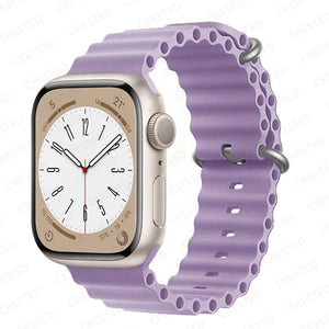 Ocean for Apple Watch Band Silicone Bracelet iWatch Series 7 6 3 Se Ultra 8 Strap