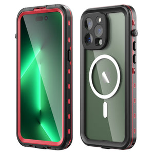 Waterproof for iPhone 14 Pro Max Case 14 Plus Compatible Magsafe  Case Magnetic Magnet Full Protection Phone Case with Lanyard