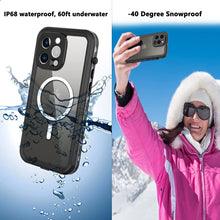 Load image into Gallery viewer, Waterproof for iPhone 14 Pro Max Case 14 Plus Compatible Magsafe  Case Magnetic Magnet Full Protection Phone Case with Lanyard