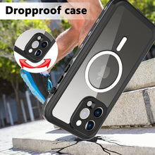Load image into Gallery viewer, Waterproof for iPhone 14 Pro Max Case 14 Plus Compatible Magsafe  Case Magnetic Magnet Full Protection Phone Case with Lanyard