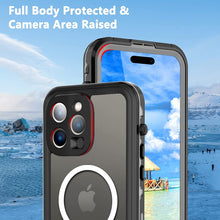 Load image into Gallery viewer, Waterproof for iPhone 14 Pro Max Case 14 Plus Compatible Magsafe  Case Magnetic Magnet Full Protection Phone Case with Lanyard