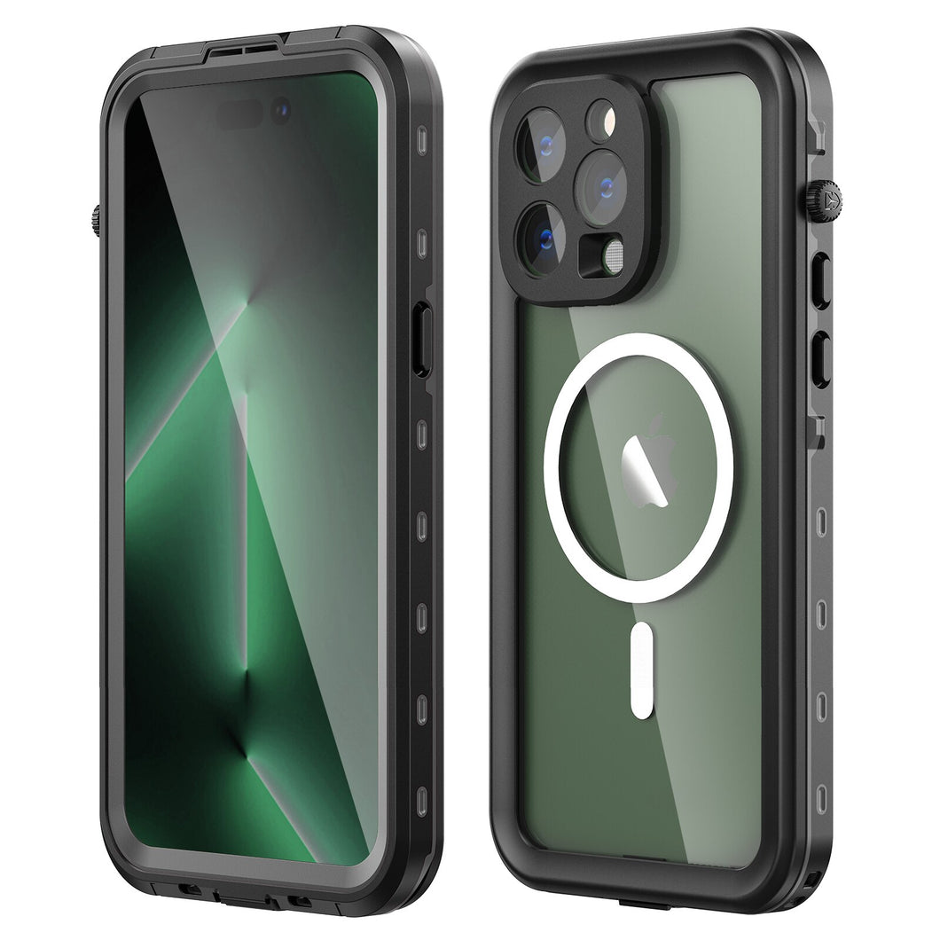 Waterproof for iPhone 14 Pro Max Case 14 Plus Compatible Magsafe  Case Magnetic Magnet Full Protection Phone Case with Lanyard