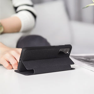 NILLKIN Stand Flip Cover For Samsung Galaxy S20 5G Leather Back Cover Card Pocket Phone Cover