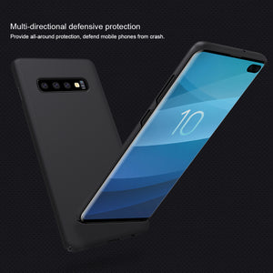 For Samsung Galaxy S10 S10 Plus Case Nillkin Super Frosted Shield Hard PC Cover Gift Phone Holder