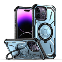 Load image into Gallery viewer, for Apple iPhone 14 13 12 11 Pro Max Case Metal Kickstand Magnetic Case with MagSafe, Heavy Duty Bumper Shockproof Phone Case