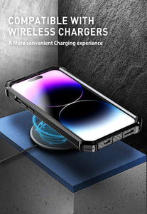 for Apple iPhone 14 13 12 11 Pro Max Case Metal Kickstand Magnetic Case with MagSafe, Heavy Duty Bumper Shockproof Phone Case