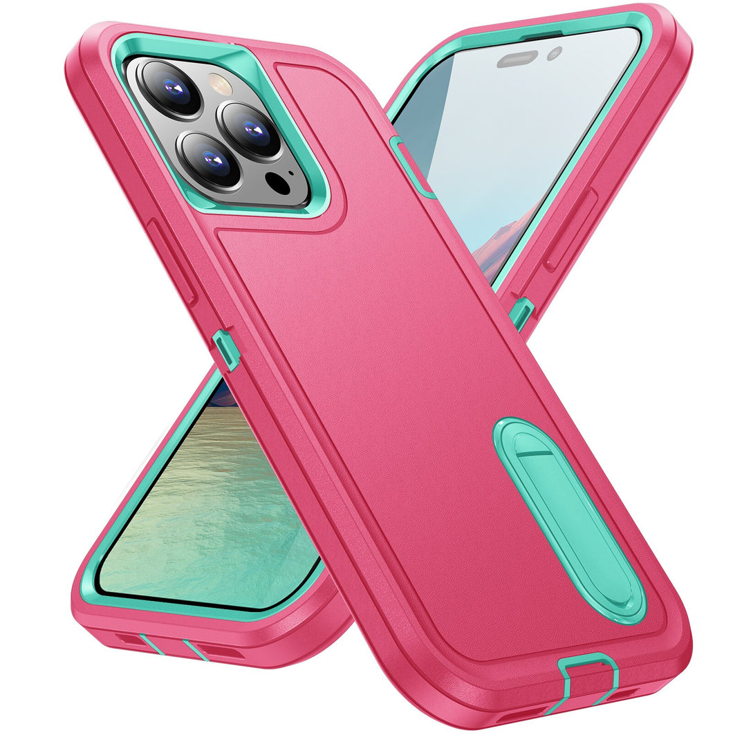 for Apple iPhone 14 Pro Max 14 Case with Kickstand,[3 Layers Protection] [Military Grade Shockproof] Heavy Duty Protective Case