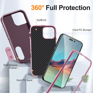 for Apple iPhone 14 Pro Max 14 Case with Kickstand,[3 Layers Protection] [Military Grade Shockproof] Heavy Duty Protective Case