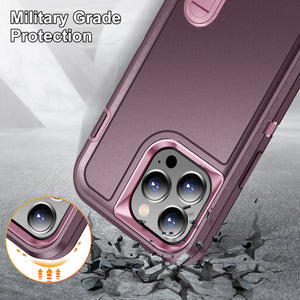 for Apple iPhone 14 Pro Max 14 Case with Kickstand,[3 Layers Protection] [Military Grade Shockproof] Heavy Duty Protective Case