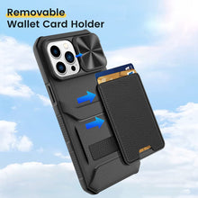 Load image into Gallery viewer, for Apple iPhone 14 Pro Max 14 Wallet Case with Card Holder &amp; Slide Camera Cover Full-Body Rugged Shockproof Protective Cover