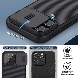 for Apple iPhone 14 Pro Max Phone Case,NILLKIN Camera Protection Slide Protect Cover Lens Protection Case for iPhone 14 Max