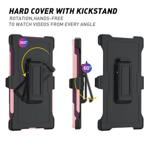 for Galaxy S23 Ultra Case with Belt-Clip Holster Magnetic Ring,Rugged Shockproof Military Protective Bumper Armor Heavy Duty