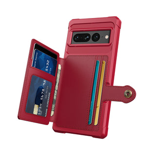 for Google Pixel 7 Pro Credit Card Case PU Leather Flip Wallet Cover with Photo Holder Hard Back Cover for Google 7 Pro 2022