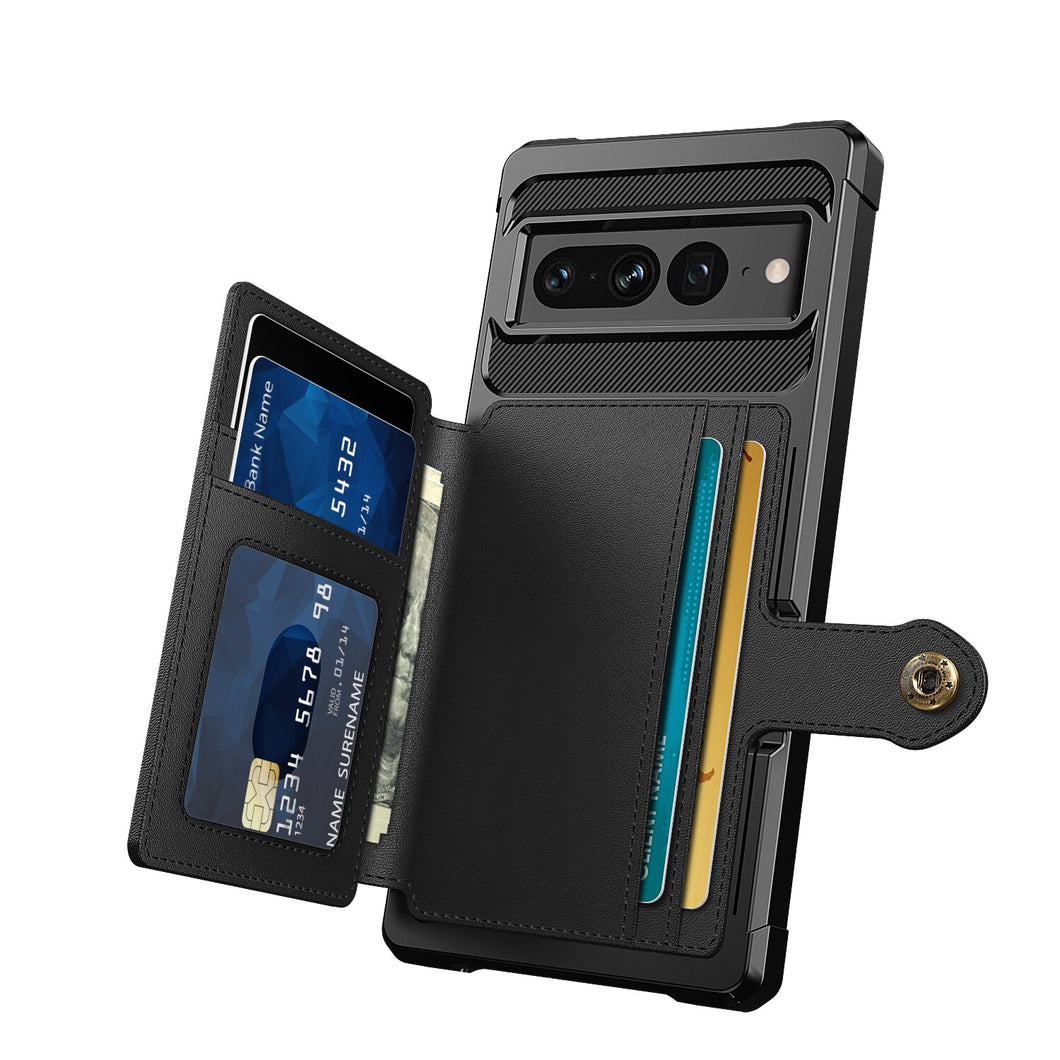 for Google Pixel 7 Pro Credit Card Case PU Leather Flip Wallet Cover with Photo Holder Hard Back Cover for Google 7 Pro 2022