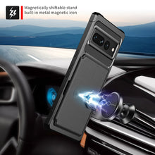 Load image into Gallery viewer, for Google Pixel 7 Pro Credit Card Case PU Leather Flip Wallet Cover with Photo Holder Hard Back Cover for Google 7 Pro 2022