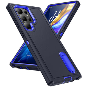 for Samsung Galaxy S23 Ultra 5G Case with Kickstand,[3 Layers Protection] [Military Grade Shockproof] Heavy Duty Protective Case