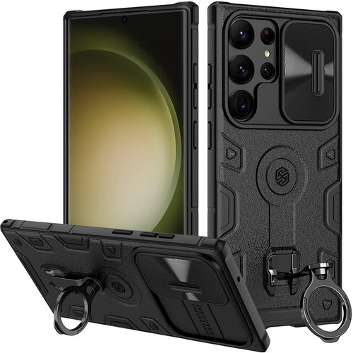 for Samsung Galaxy S23 Ultra Case 2023 NILLKIN CamShield Armor Pro Case with Camera Cover and Kickstand Shock Resistant