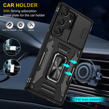 Load image into Gallery viewer, for Samsung Galaxy S23 Ultra S23+ Case with Magnetic Ring Kickstand and Camera Cover Military Grade Shockproof Protective Case
