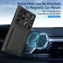Load image into Gallery viewer, for Samsung Galaxy S23 Ultra Wallet Case with Card Holder &amp; Slide Camera Cover Full-Body Rugged Shockproof Protective Cover