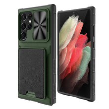 Load image into Gallery viewer, for Samsung Galaxy S23 Ultra Wallet Case with Card Holder &amp; Slide Camera Cover Full-Body Rugged Shockproof Protective Cover