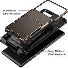 Load image into Gallery viewer, for Samsung S23 Ultra Wallet Case Flip Cover Credit Card Holder Pocket Dual Layer Protective Full-Body Protection Hard Bumper