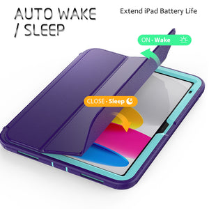for iPad 10th Generation 10.9 Inch Case 2022 Auto Wake Up/Sleep Case Hard Back Cover For Pro12.9&quot; Air 3 10.2 Protective Sleeve